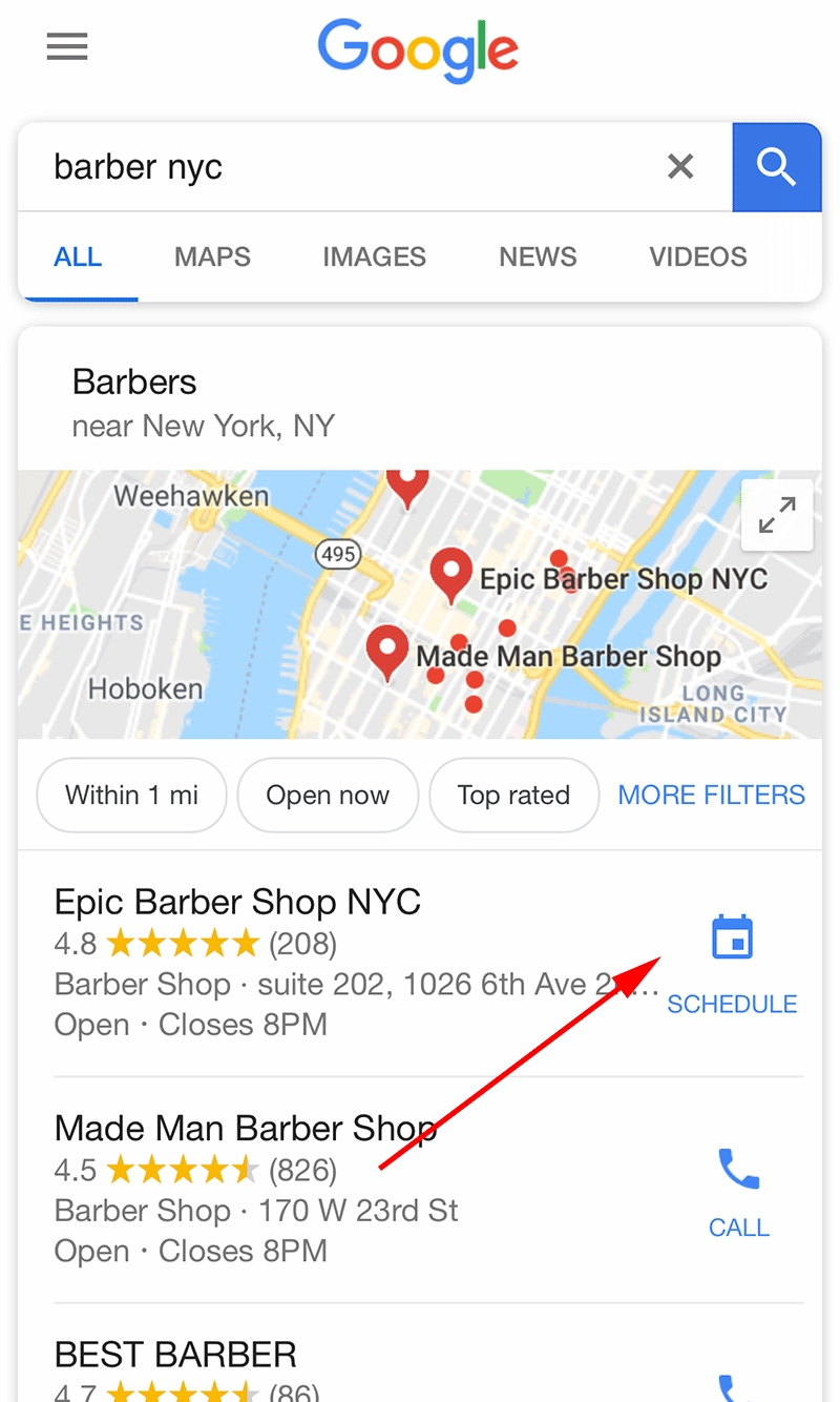 Photo credit:    https://searchengineland.com/google-local-pack-now-showing-book-schedule-buttons-for-some-businesses-306865