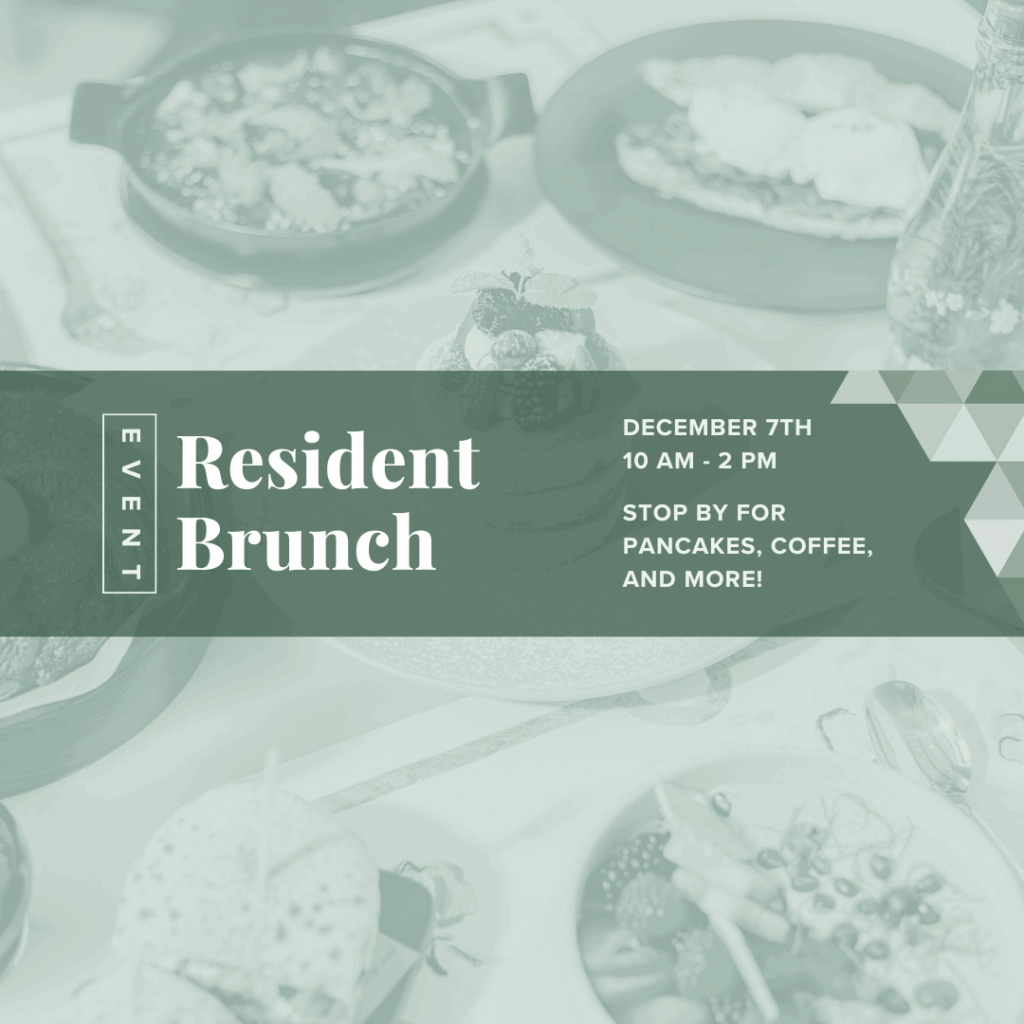 Example of a custom post promoting an upcoming resident event.